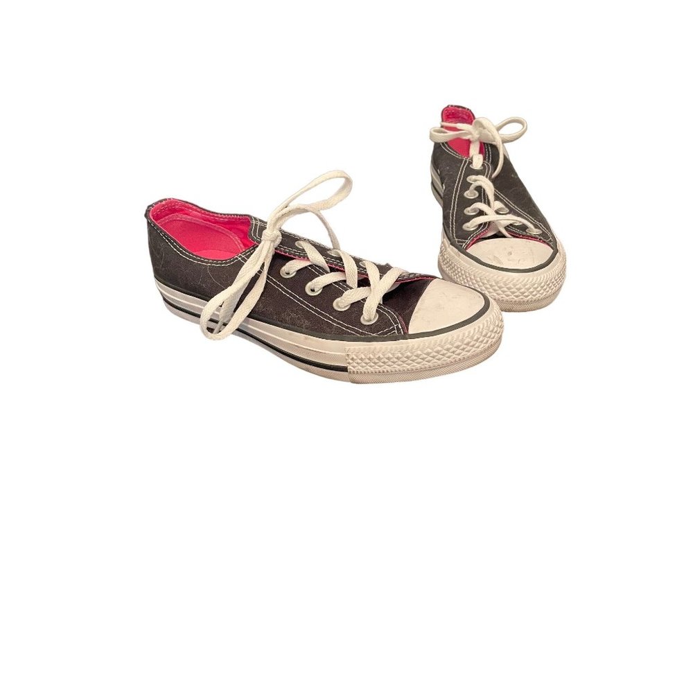 Converse CTAS Women's Size 6 Black/Pink Double Tongue Low Top Shoes 554470F Rare
